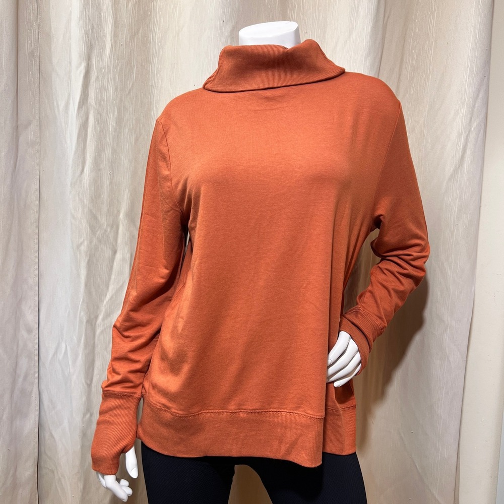 Amazon Essentials Women's Studio Terry Long-Sleeve Funnel Neck Sweatshirt Size L